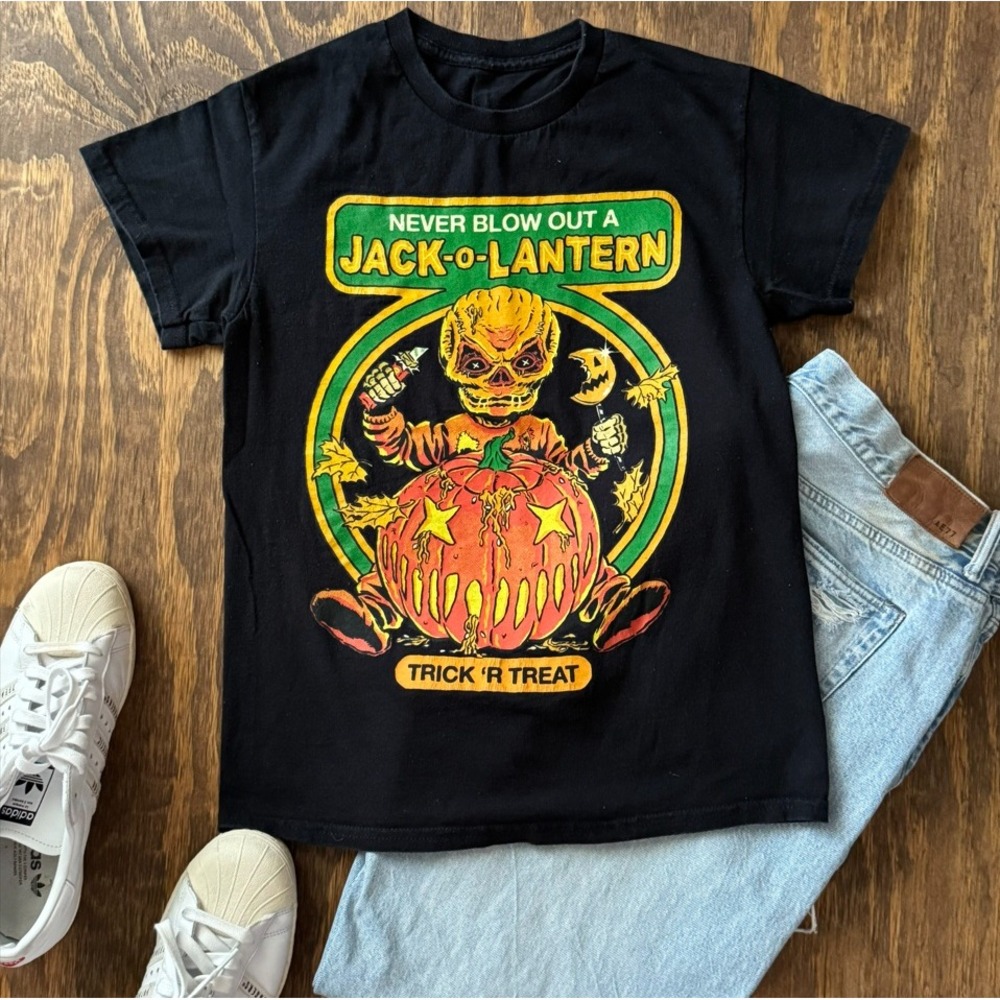 Trick‎ 'r Treat 2022 Jack-o-Lantern Halloween Horror Graphic Tee Black Smal
